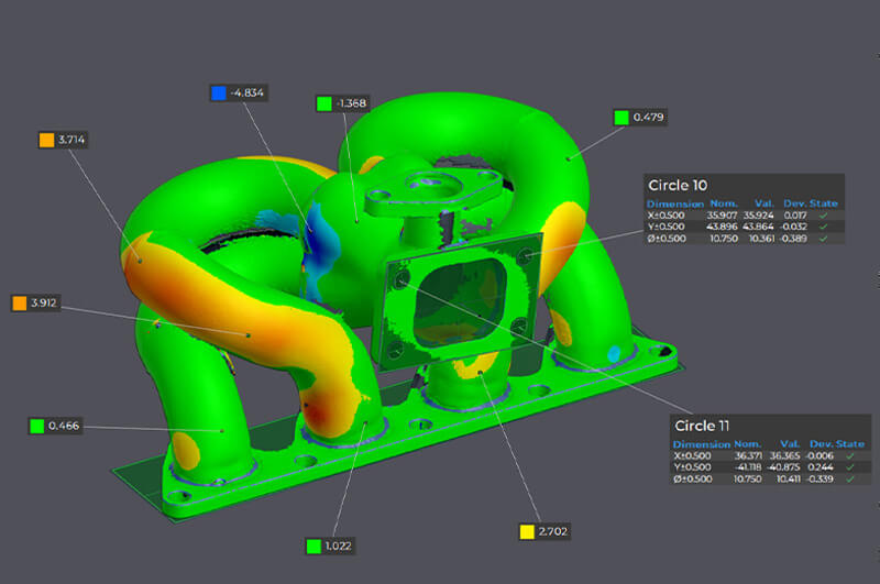 VXintegrity Pipecheck software inspection view